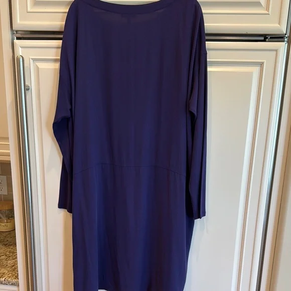 Eileen Fisher Women's Silk Tunic in Rich Purple - Picture 4 of 8